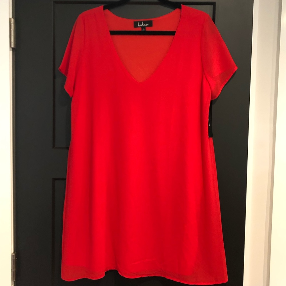 Lulu’s Freestyle Red Shift Dress